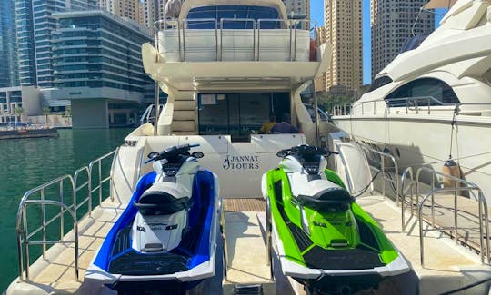 Azimuth 62ft Luxury Yacht with 2 Jetski in Marina Dubai