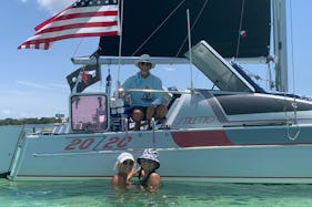 Stiletto 30 Catamaran for Dolphin Watching, Sunsets, Snorkeling in Destin