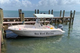 Cobia 19.4 Center Console! Perfect boat for fishing and snorkeling in Long Key, Florida.