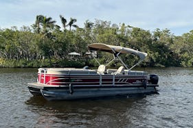 Enjoy Your Day on the Suntracker Party Barge 24DLX with a 150HP Outboard!