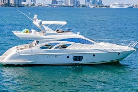 ENJOY MIAMI IN 57FT AZIMUT!!! One hour free mon-thurs 🎸 