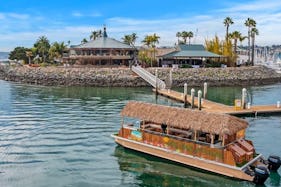 35' Tiki boat! Tropical themed, bar & swim platform on San Diego Bay!