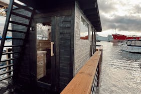 Custom Swim Sauna - Pontoon Sauna Boat in Beautiful North Vancouver BC