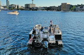 Lake Union cruise on Seattle's only Expandable Pontoon Boat