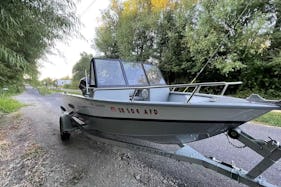 Perfect Aluminum 16ft Fishing Boat on Trailer for rent in Bellevue, Washington