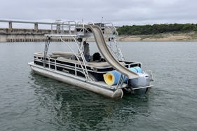 30’ Double Decker Pontoon with Slide - Lake Travis